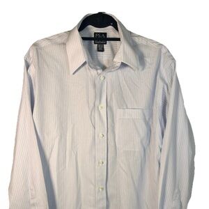 Jos. A. Bank Men's Light Gray Pinstripe Shirt